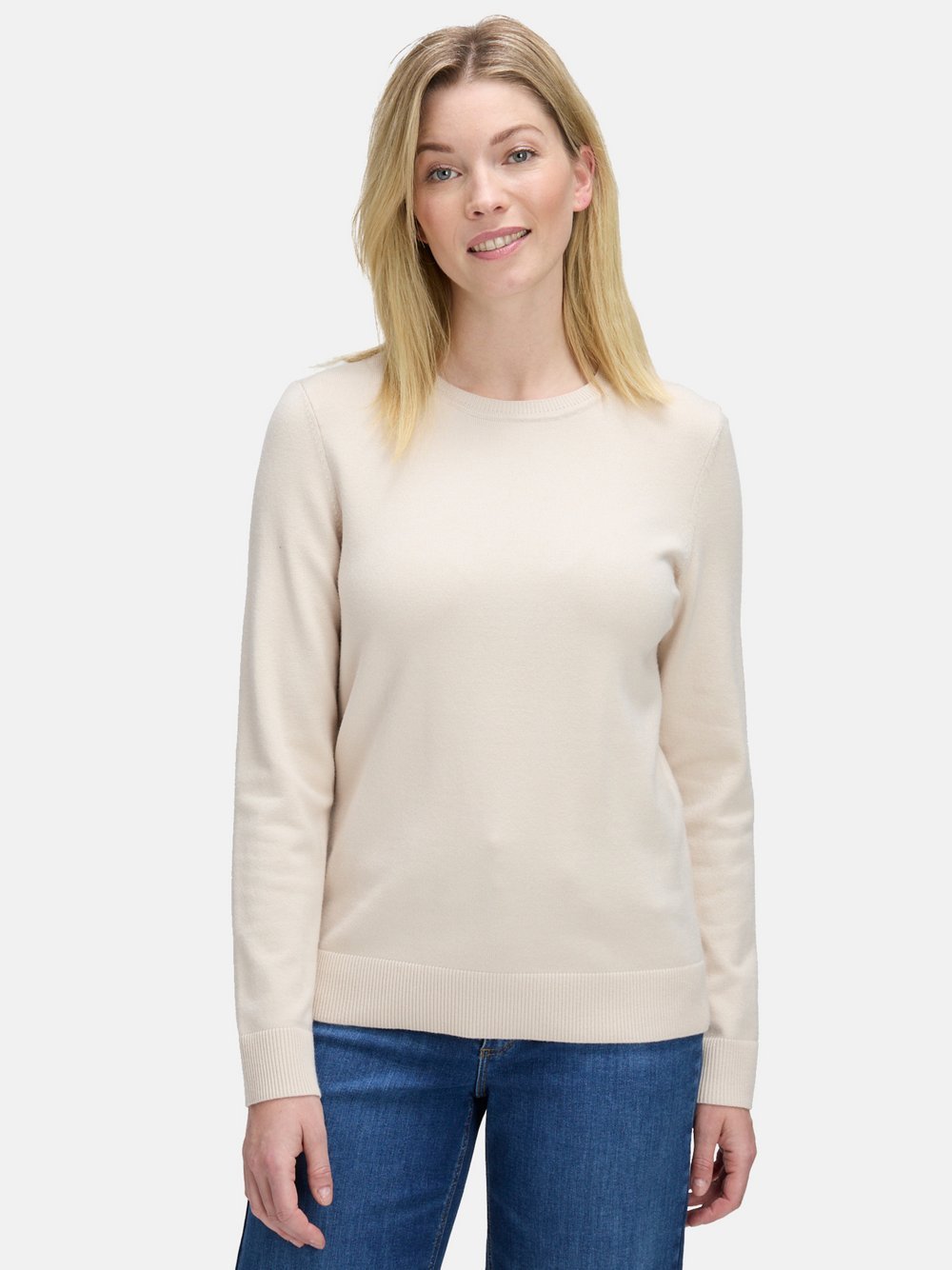 Betty Barclay Basic-Strickpullover Damen Viskose beige, 46