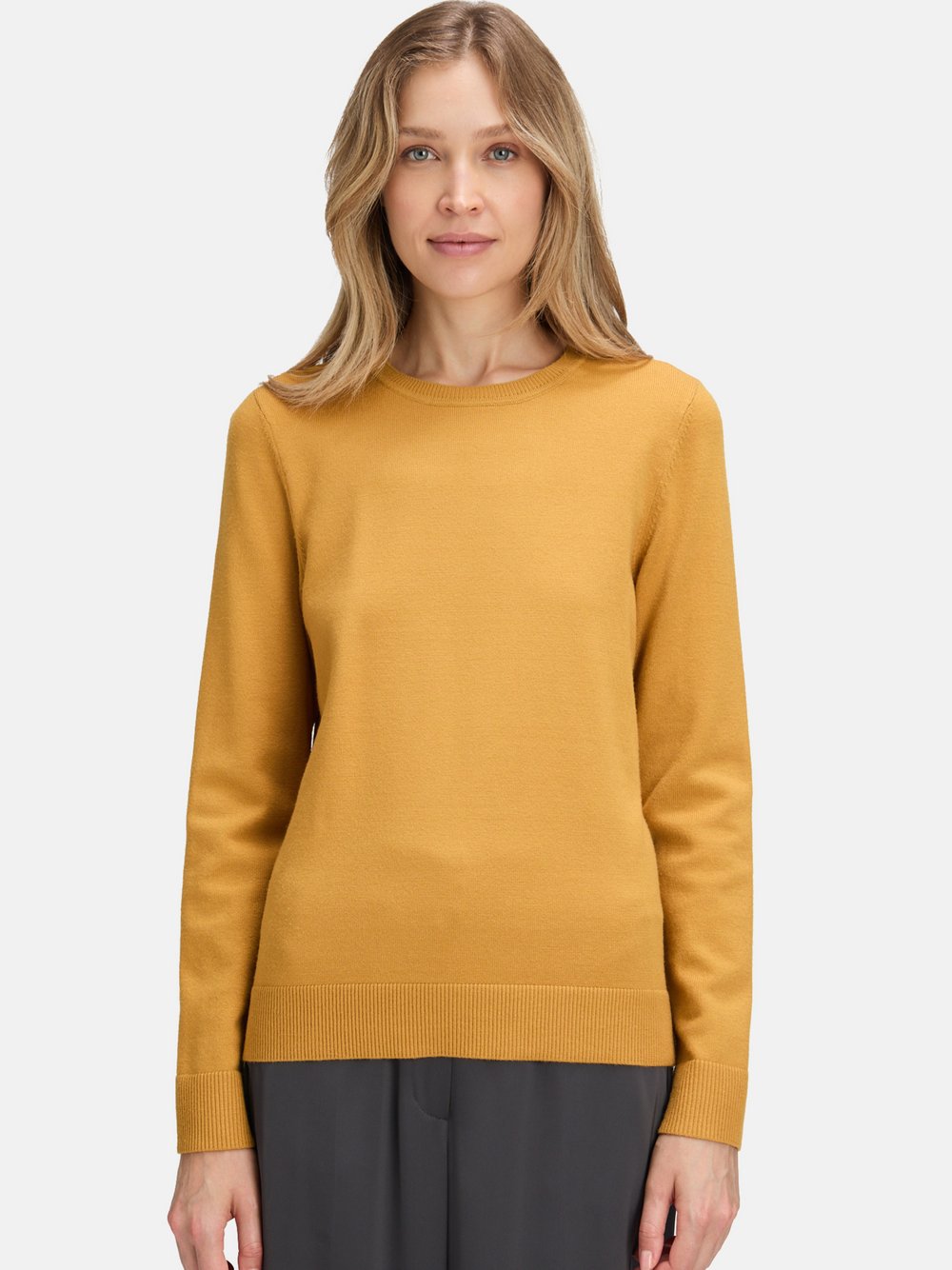 Betty Barclay Basic-Strickpullover Damen Viskose gelb, 36