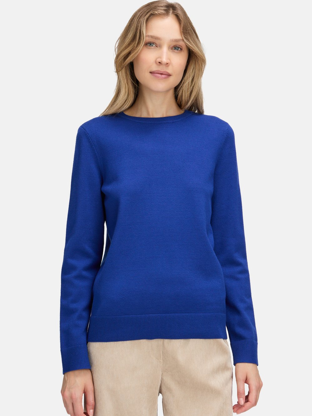 Betty Barclay Basic-Strickpullover Damen Viskose blau, 48