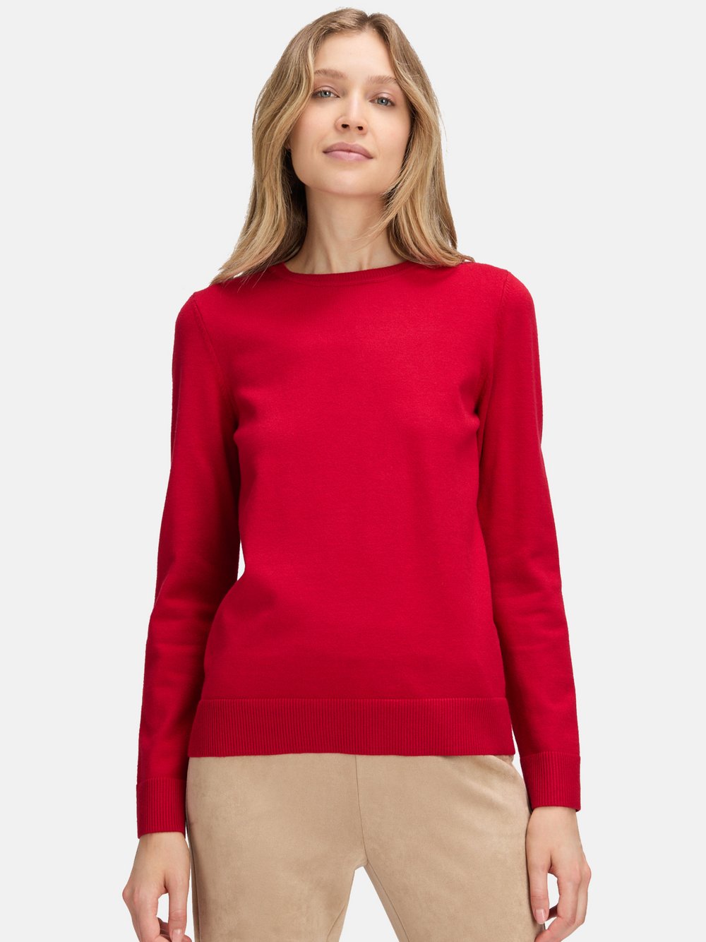 Betty Barclay Basic-Strickpullover Damen Viskose rot, 46