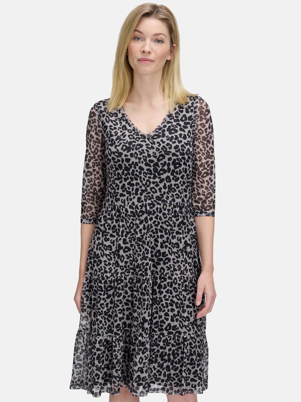 Vera Mont Stufenkleid Damen grau gemustert, 36