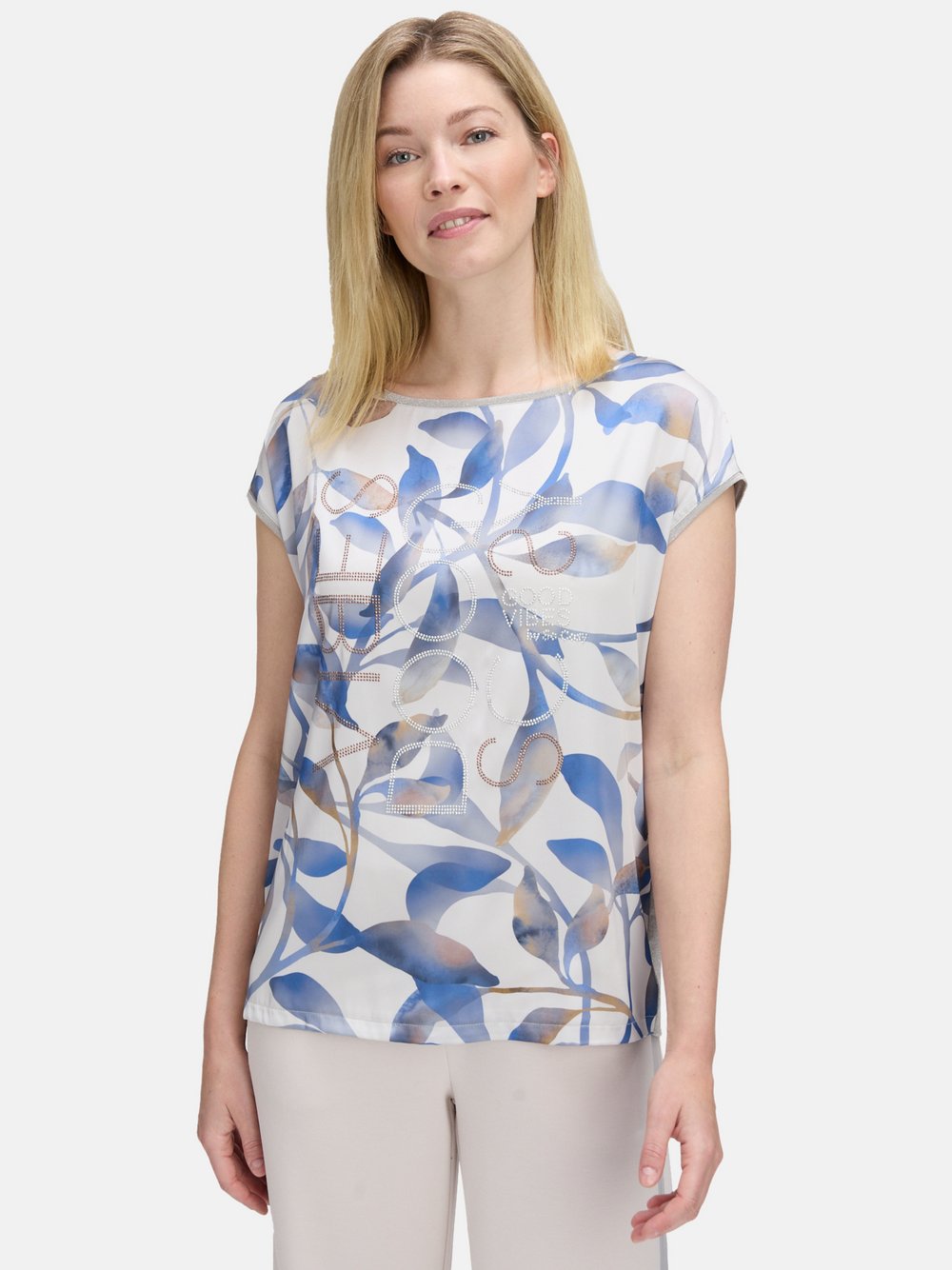 Betty Barclay Blusenshirt Damen Viskose grau gemustert, 38
