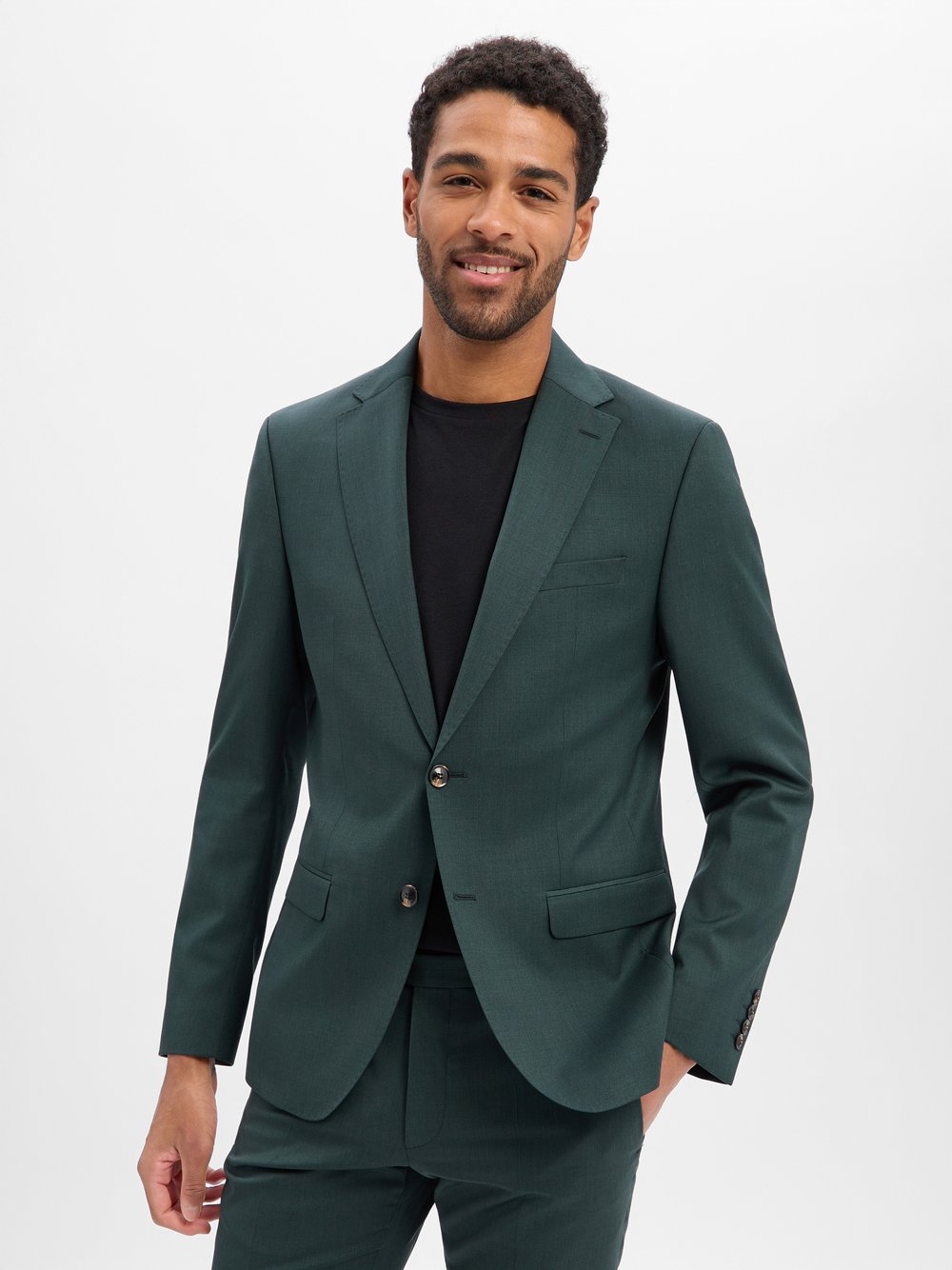 Thumbnail - Digel MOVE Baukasten-Schurwoll-Sakko Herren Slim Fit Schurwolle grün, 50