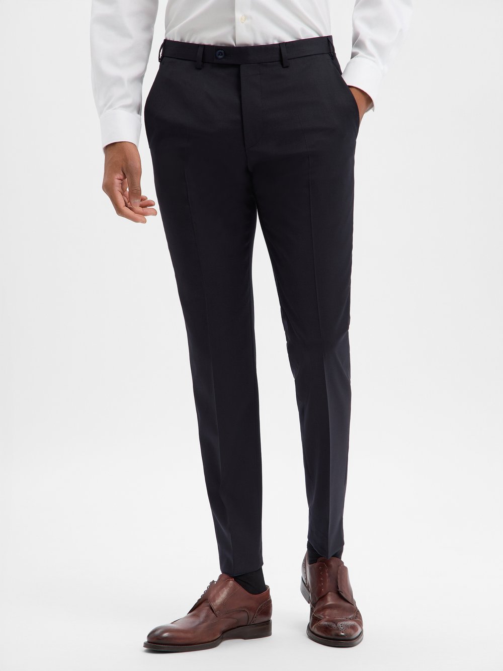 Thumbnail - Digel MOVE Baukasten-Schurwoll-Hose Herren Slim Fit Schurwolle blau, 25