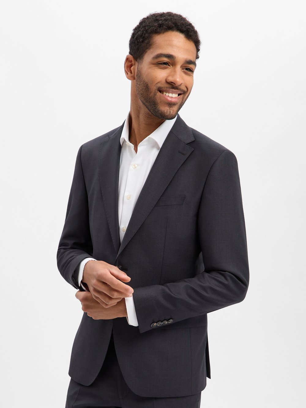 Digel MOVE Baukasten-Schurwoll-Sakko Herren Slim Fit Schurwolle schwarz, 25