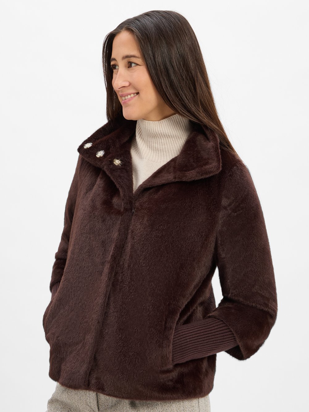 zero Jacke aus Kunstfell Damen braun, 40