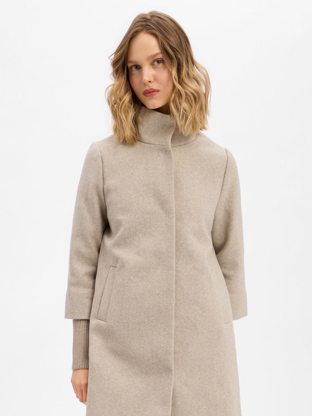 zero Mantel Damen beige meliert, 36