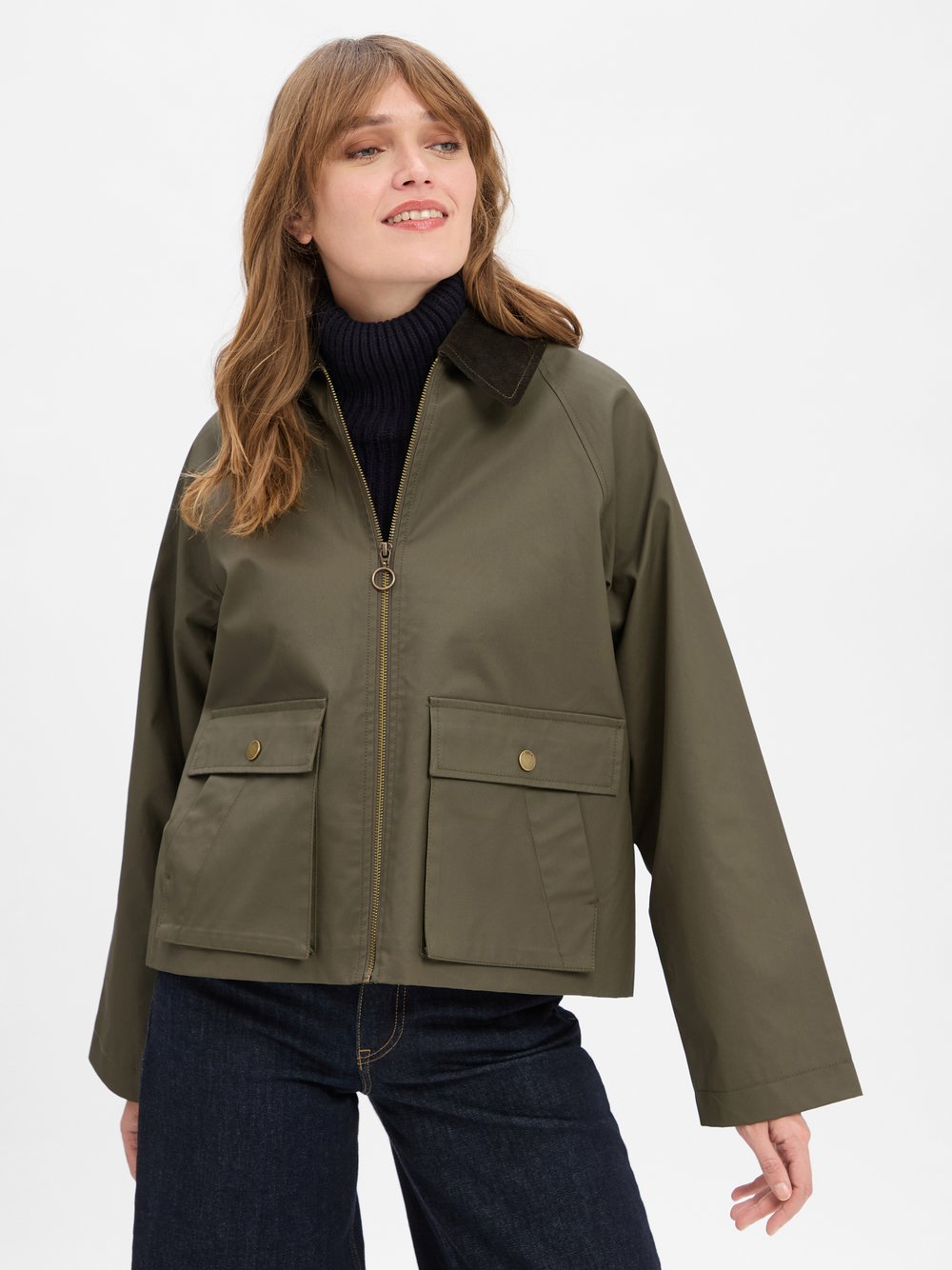 zero Jacke Damen Baumwolle grün, 34