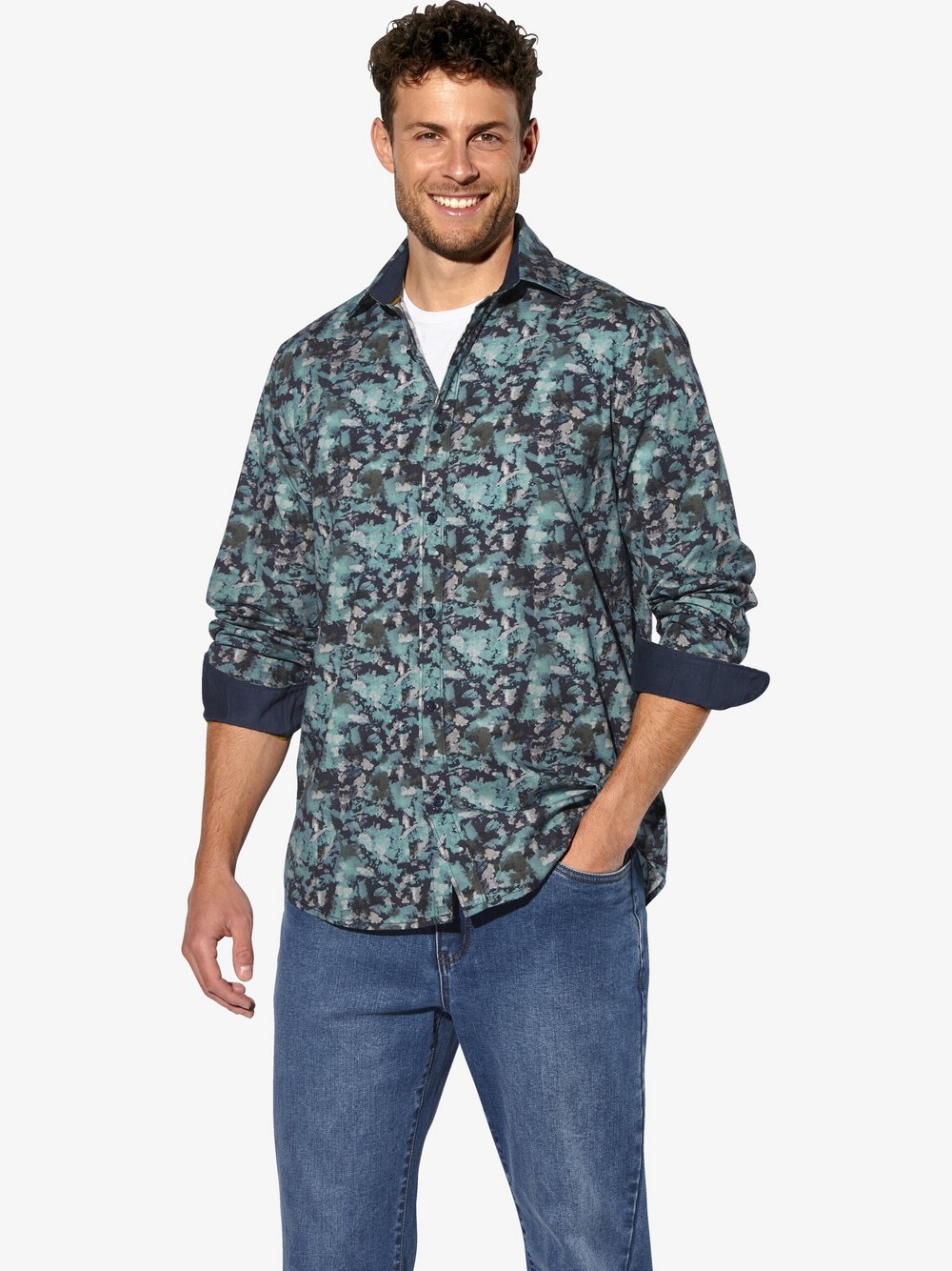 Thumbnail - BABISTA Hemd Herren Regular Fit Baumwolle mehrfarbig gemustert, XXL