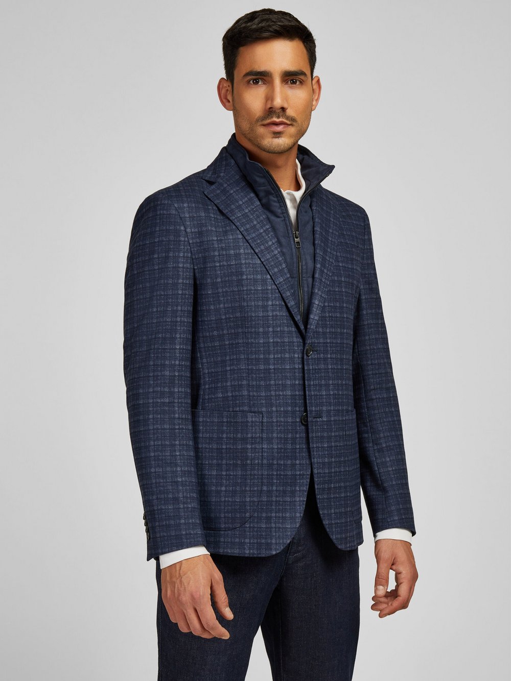 Thumbnail - Daniel Hechter Sakko Herren Regular Fit blau kariert, 52