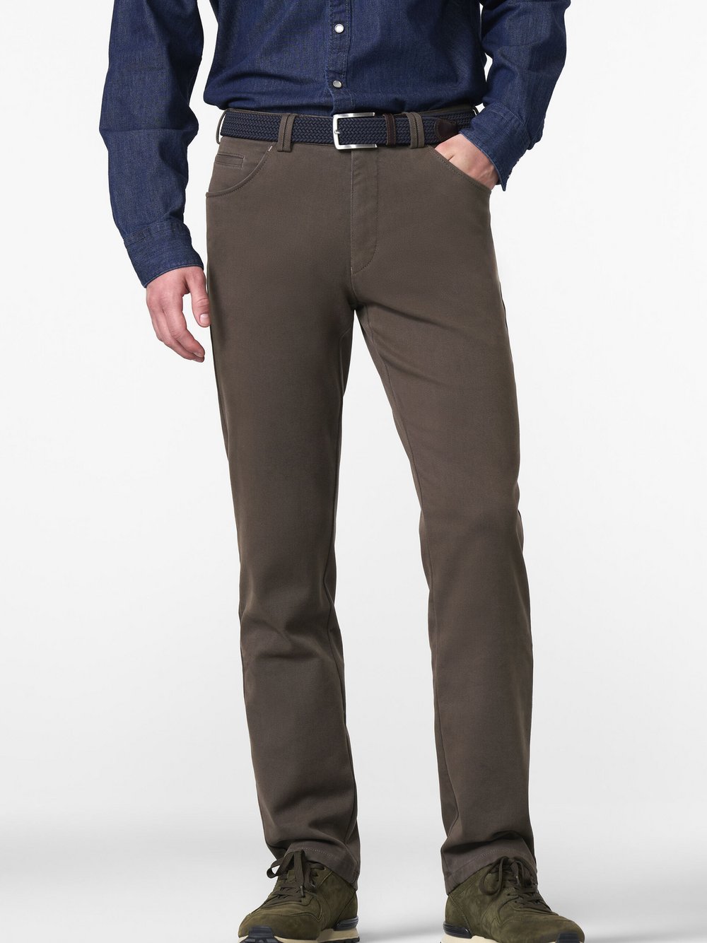 Thumbnail - MEYER Chinohose Herren Baumwolle braun, 26