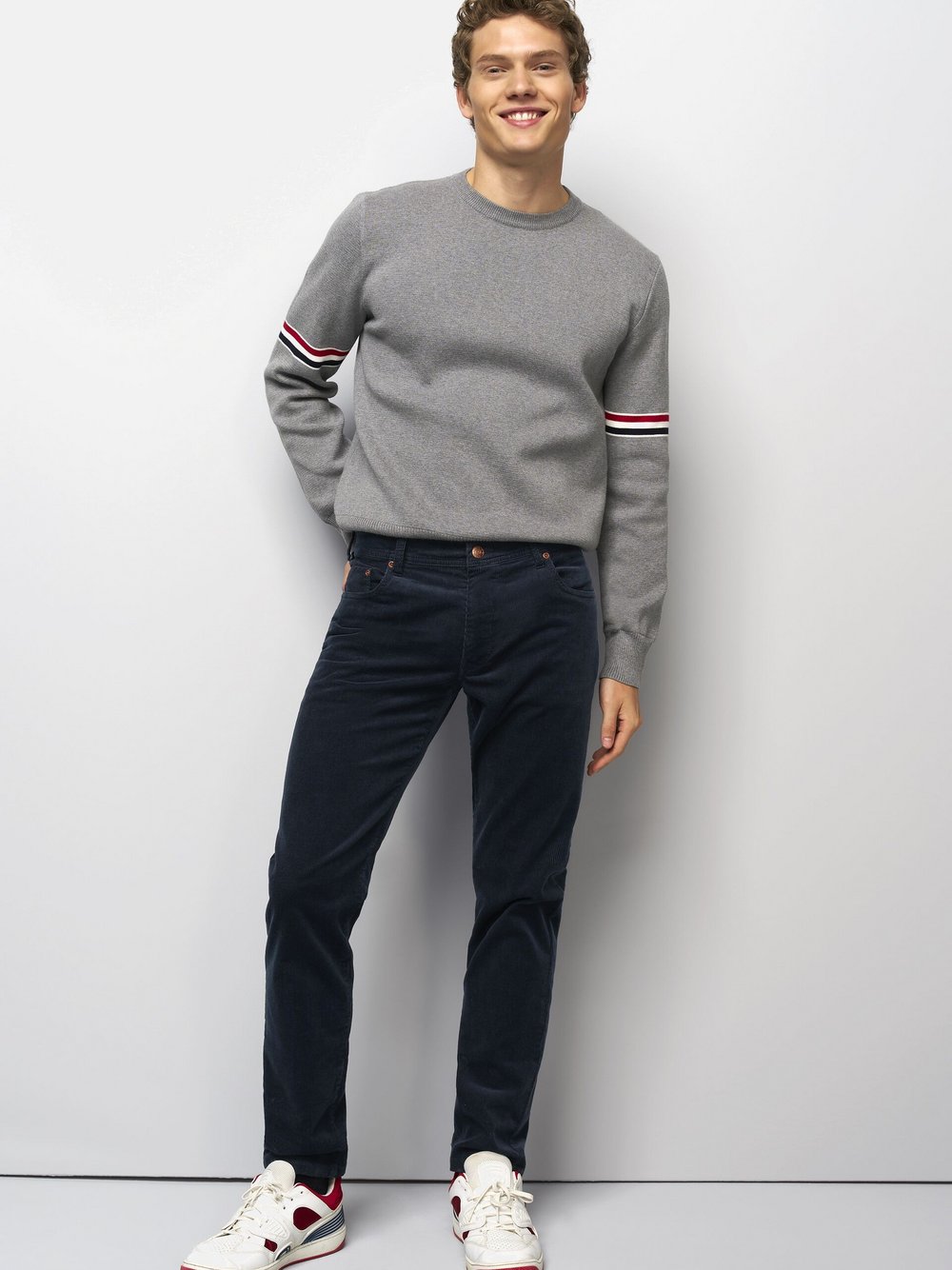 MEYER Chinohose Herren Baumwolle blau, 32-34