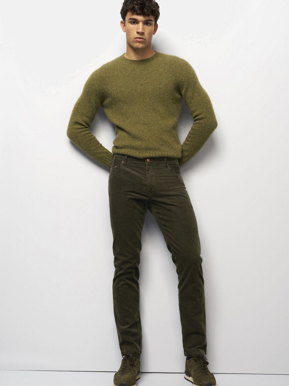 MEYER Chinohose Herren Baumwolle grün, 34-30