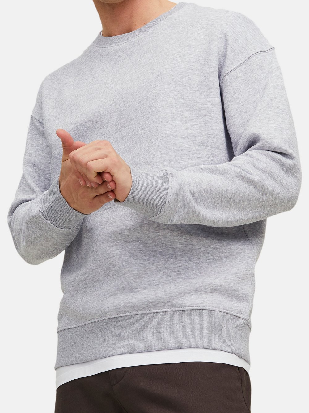 Jack & Jones Sweatshirt Star im 2er-Pack Herren Baumwolle grau meliert, M