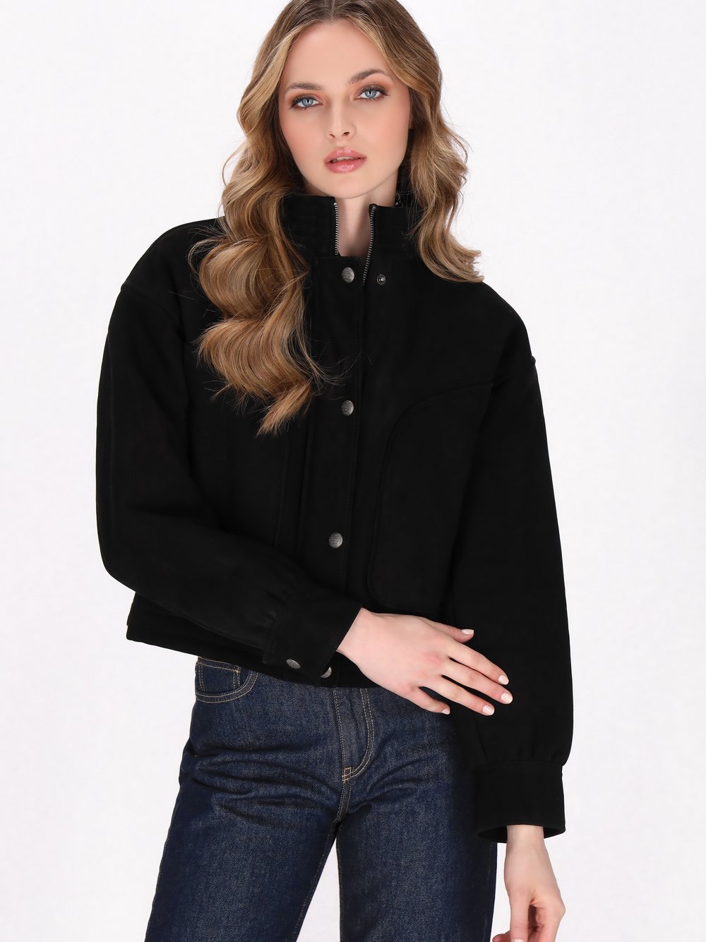 Dreimaster Jacke Frauen Schwarz Groß - Bild 2
