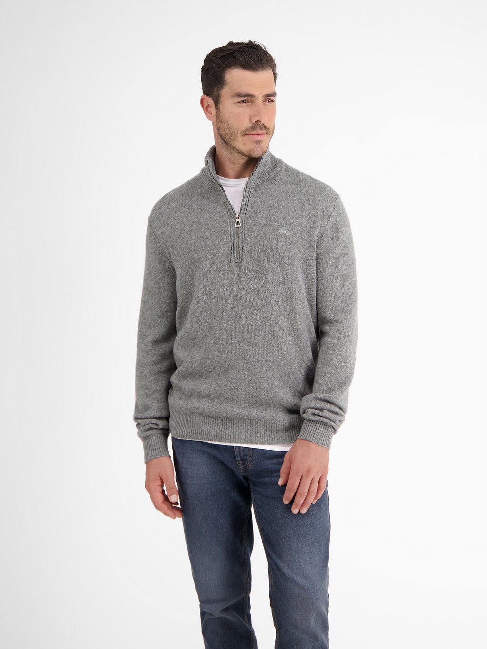 LERROS Troyer Herren Schurwolle grau, S