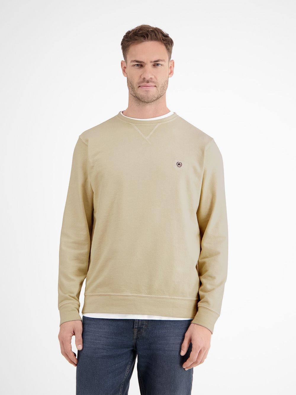 LERROS Sweatshirt Herren Baumwolle weiß, L