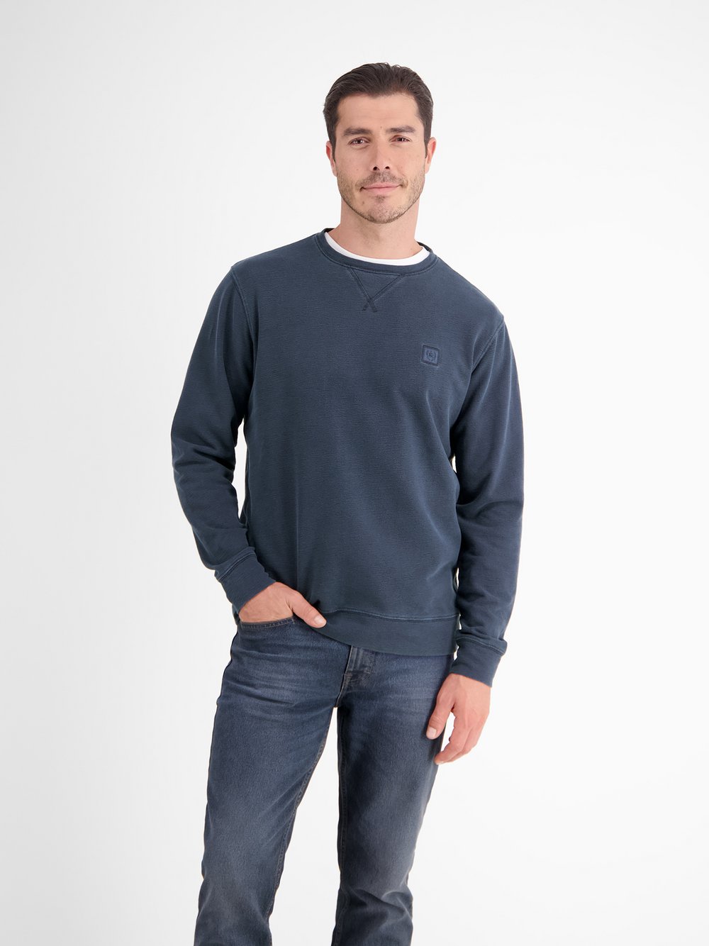 LERROS Sweatshirt Herren Baumwolle blau, S