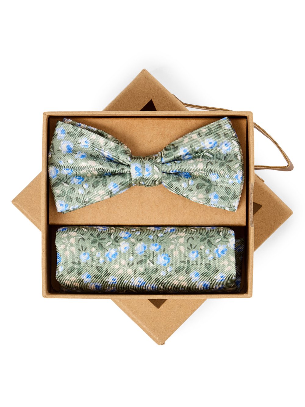 Finshley & Harding London Fliege und Einstecktuch aus Seide Herren mehrfarbig bedruckt, ONE SIZE