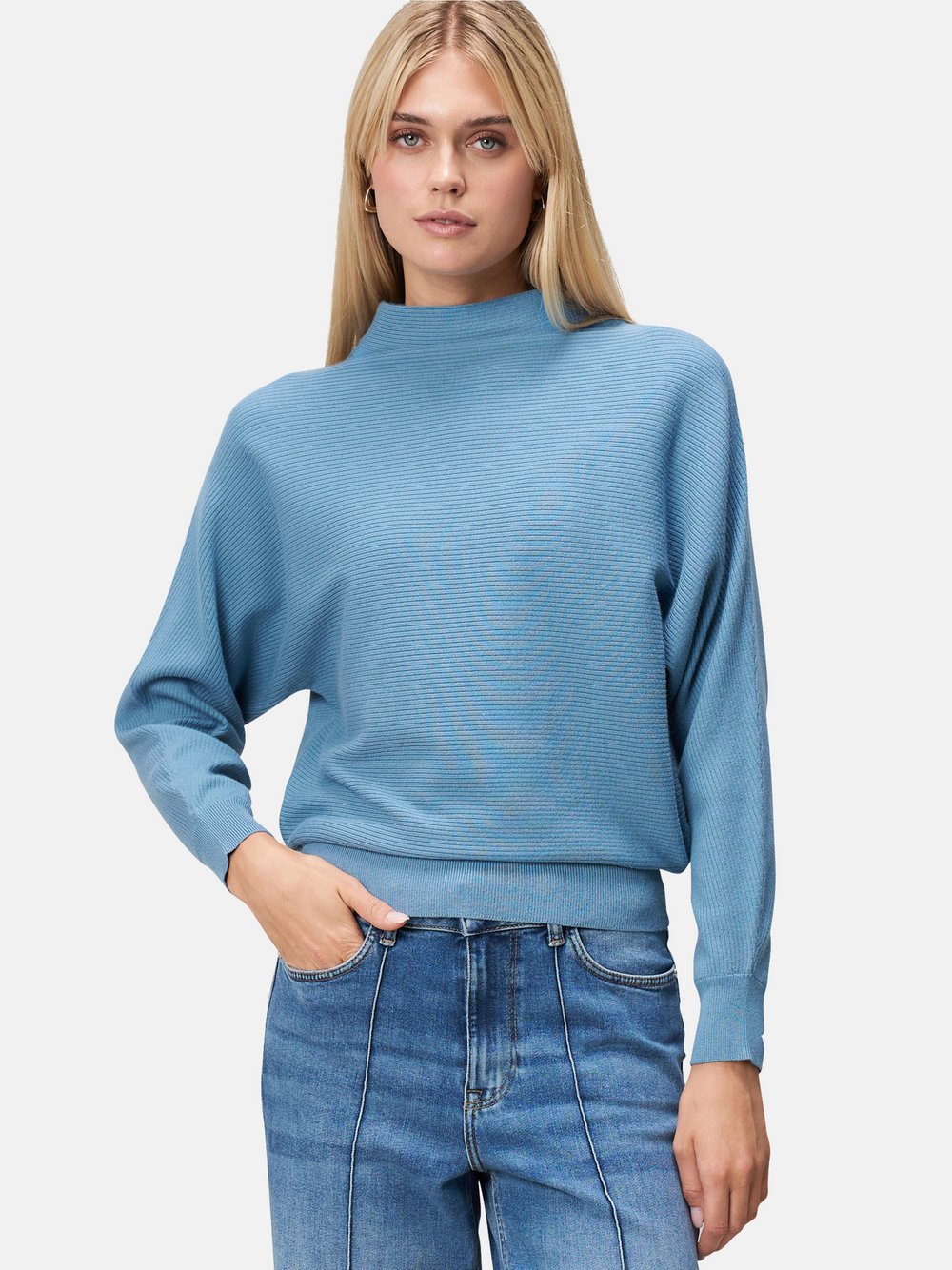 zero Pullover Damen Viskose blau, 42