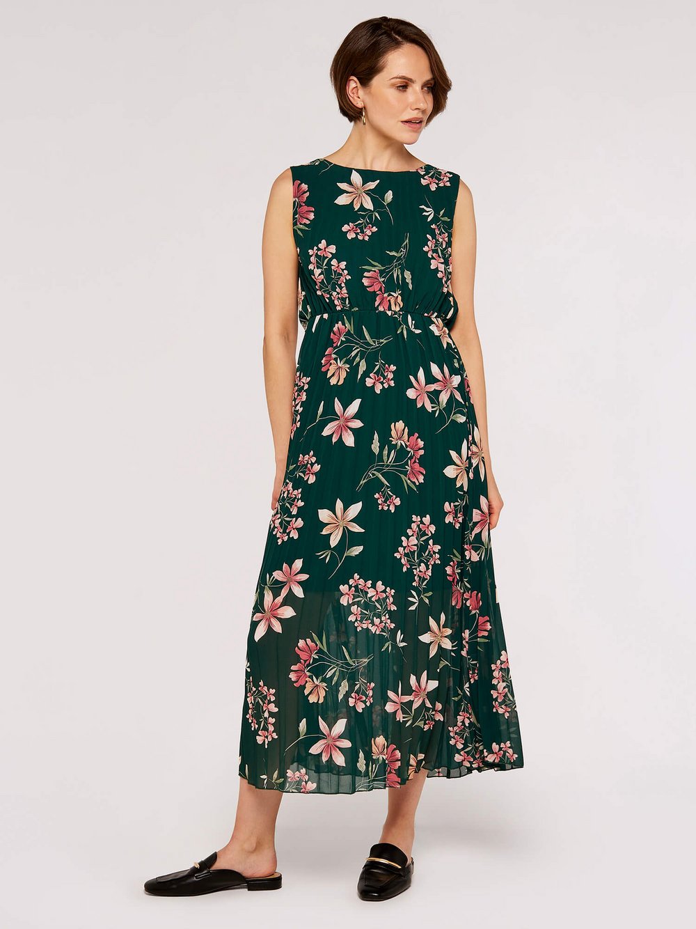 Apricot Midikleid Damen grün, 38