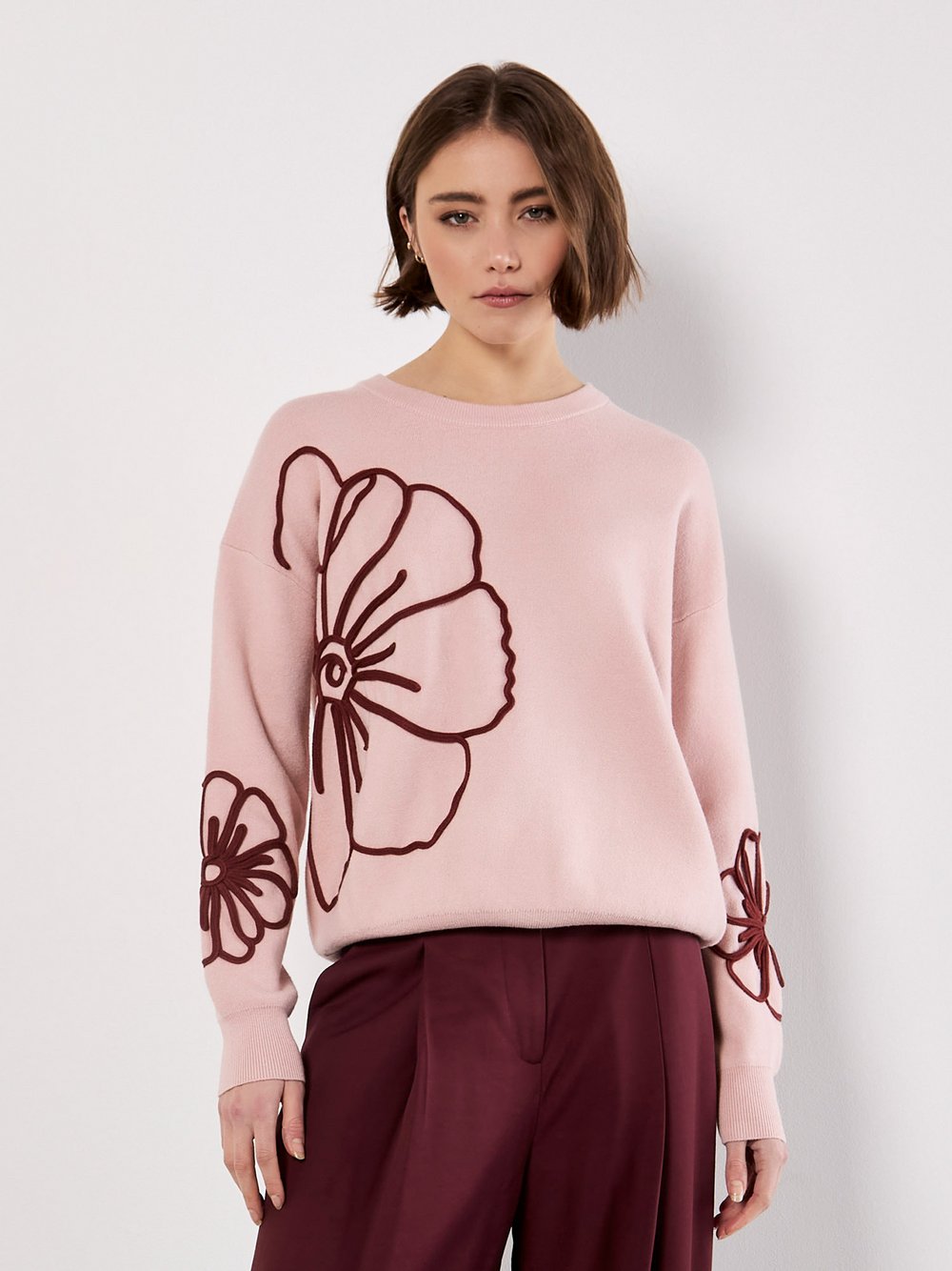 Apricot Pullover Damen Viskose pink, 42