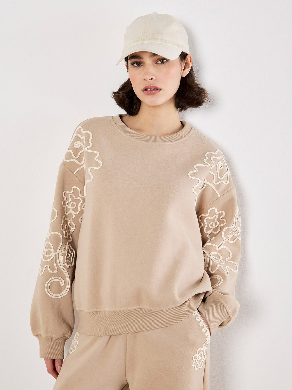 Apricot Sweatshirt Damen beige, 36