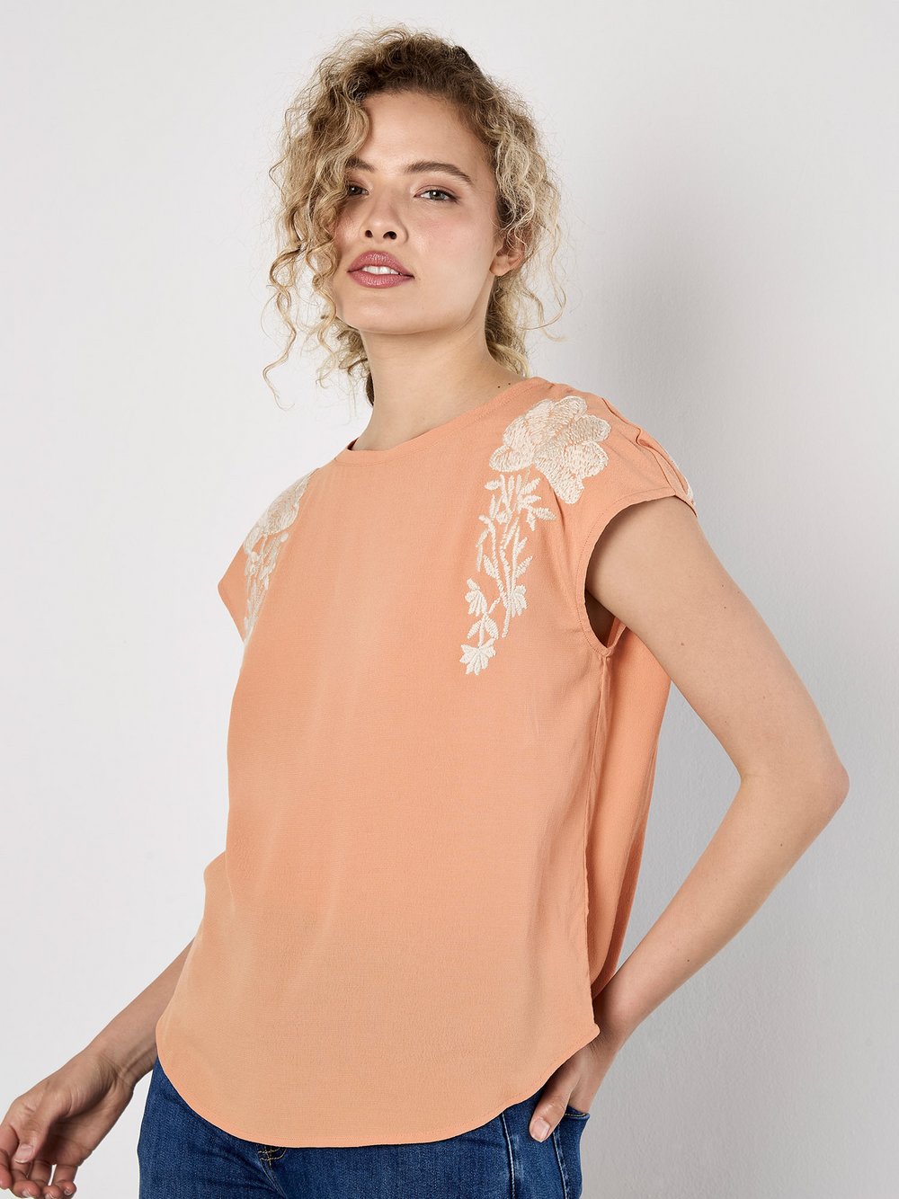 Apricot Top Damen Viskose orange, 34