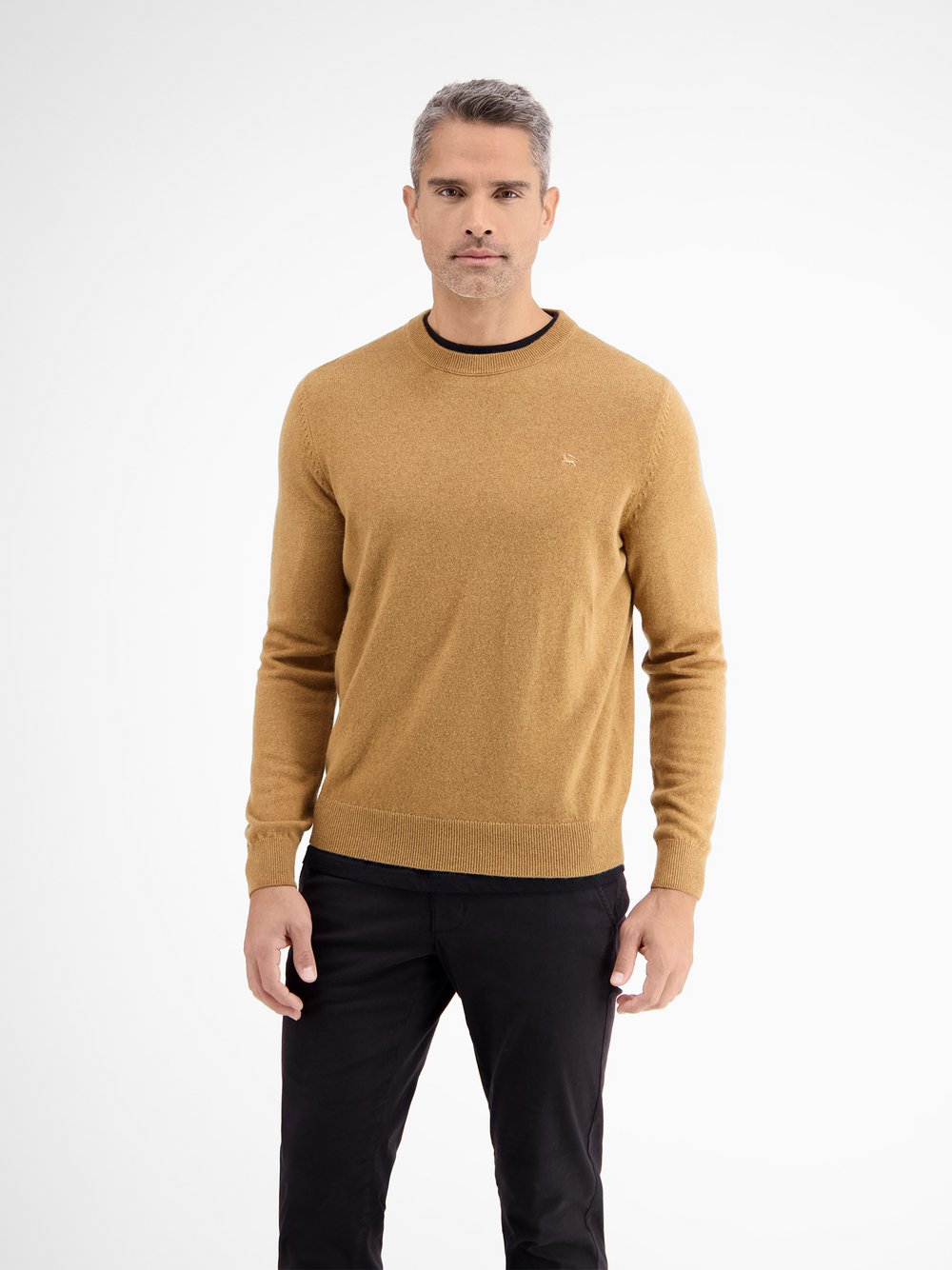 Thumbnail - LERROS Strickpullover Herren Schurwolle beige, XXL