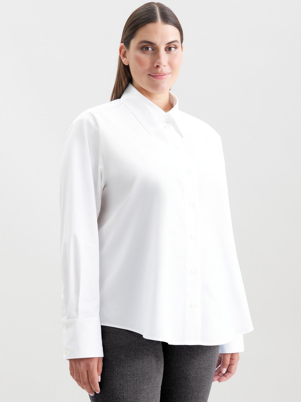 Seidensticker Hemdbluse Damen Baumwolle weiß, 54