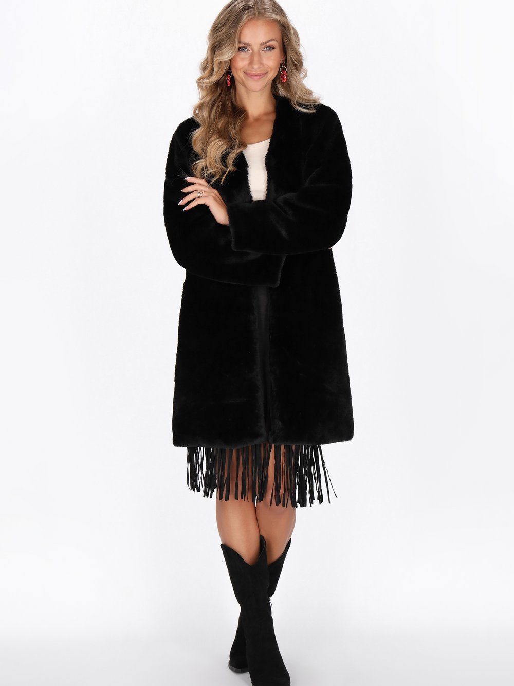 IZIA Mantel Damen schwarz, S