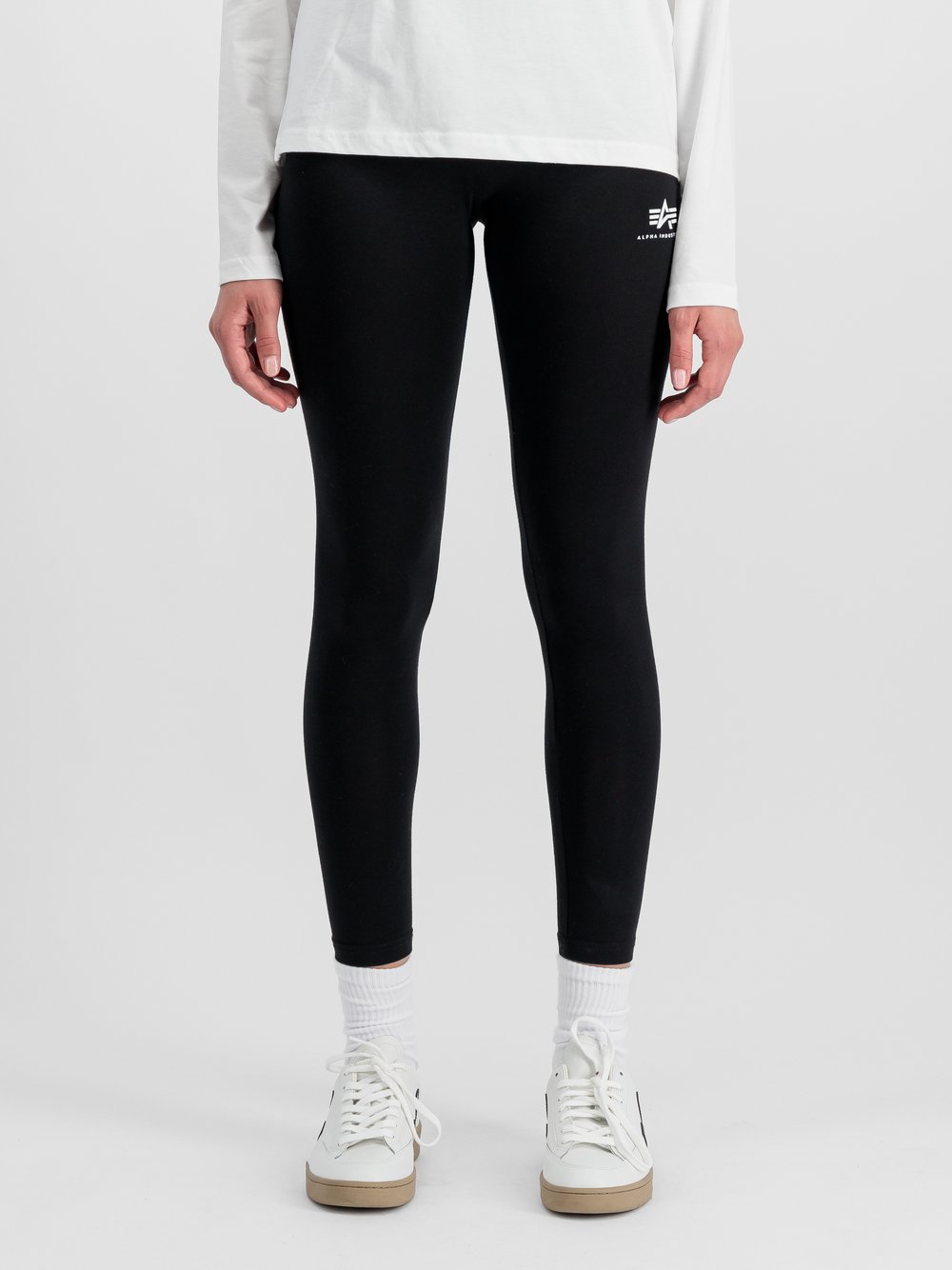 Thumbnail - Alpha Industries Leggings Damen Baumwolle schwarz, XS