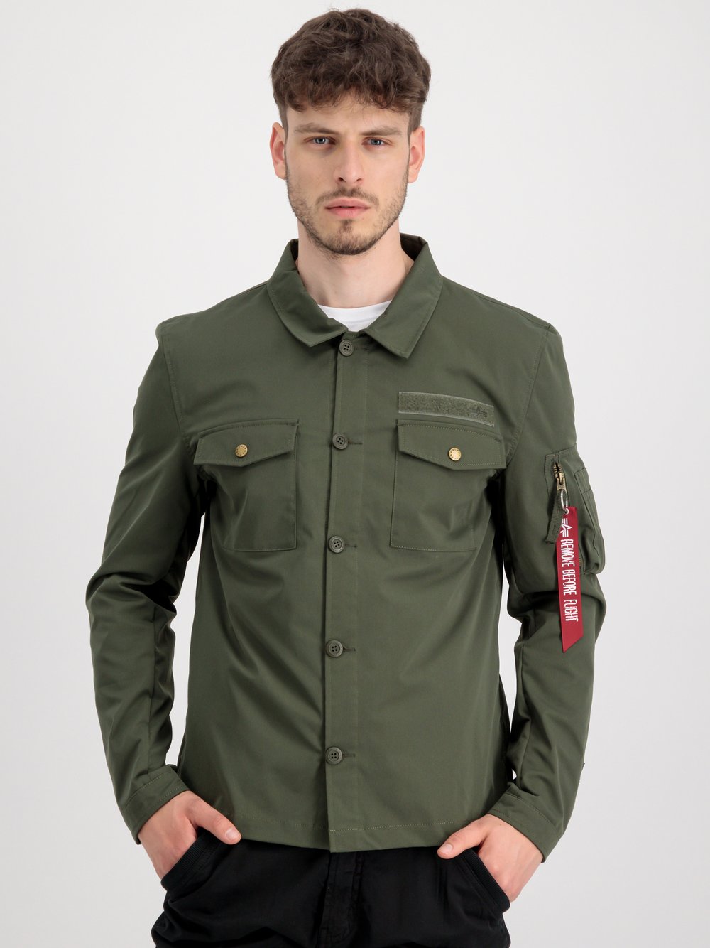 Thumbnail - Alpha Industries Overshirt Herren grün, L