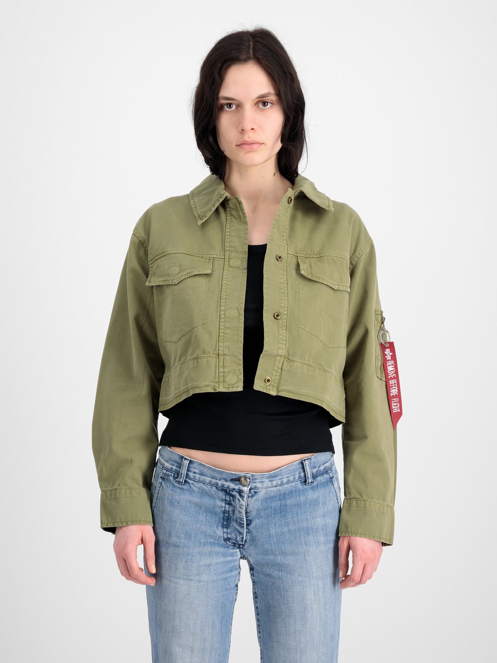 Alpha Industries Bomberjacke Damen Baumwolle grün, L