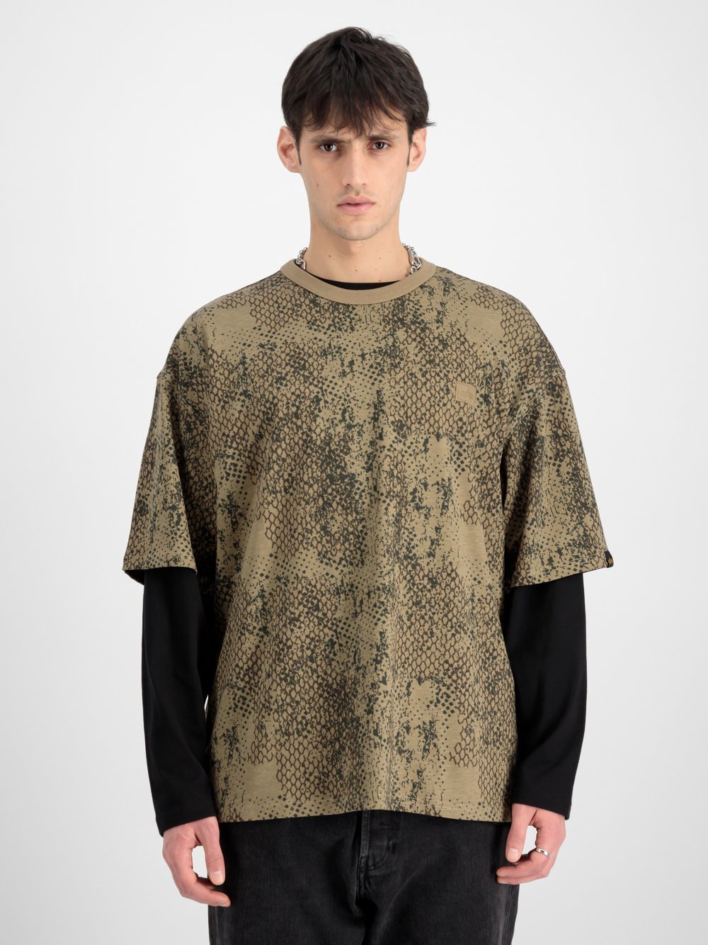 Alpha Industries T-Shirt Herren Baumwolle mehrfarbig gemustert, M