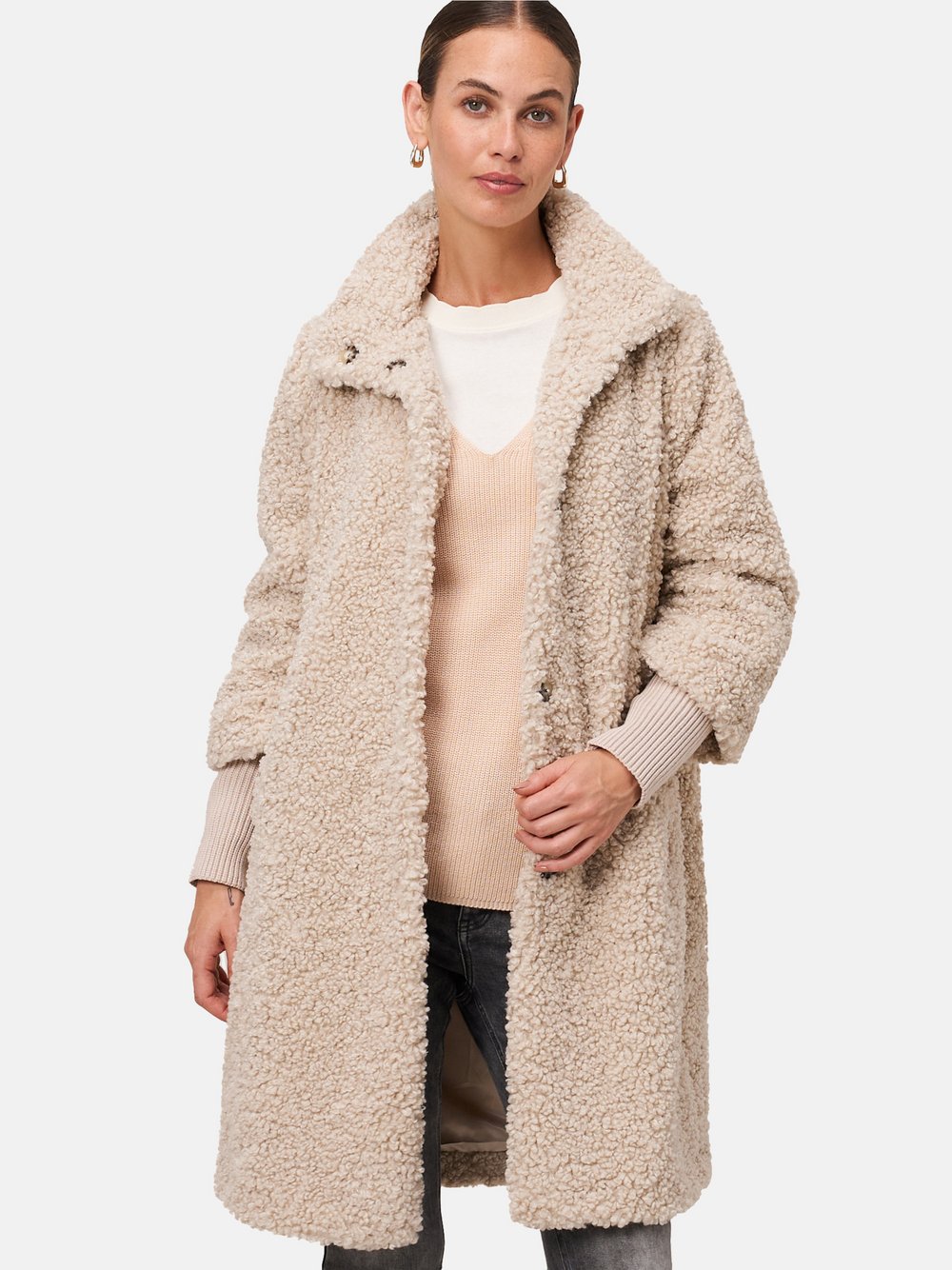 zero Teddymantel Damen beige, 44