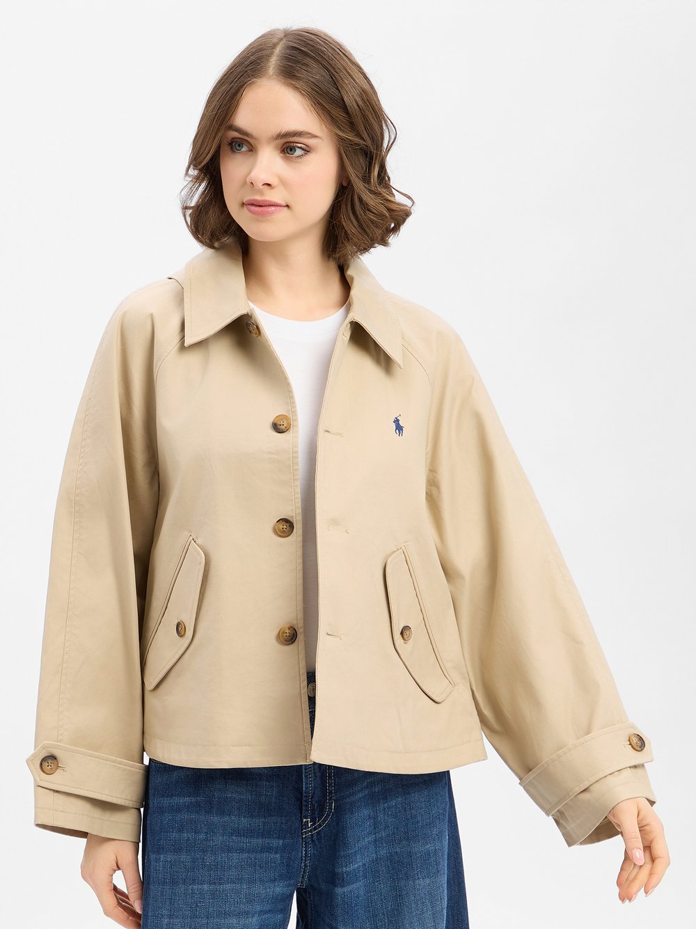 Polo Ralph Lauren Cabanjacke Damen Baumwolle (100%) beige, L