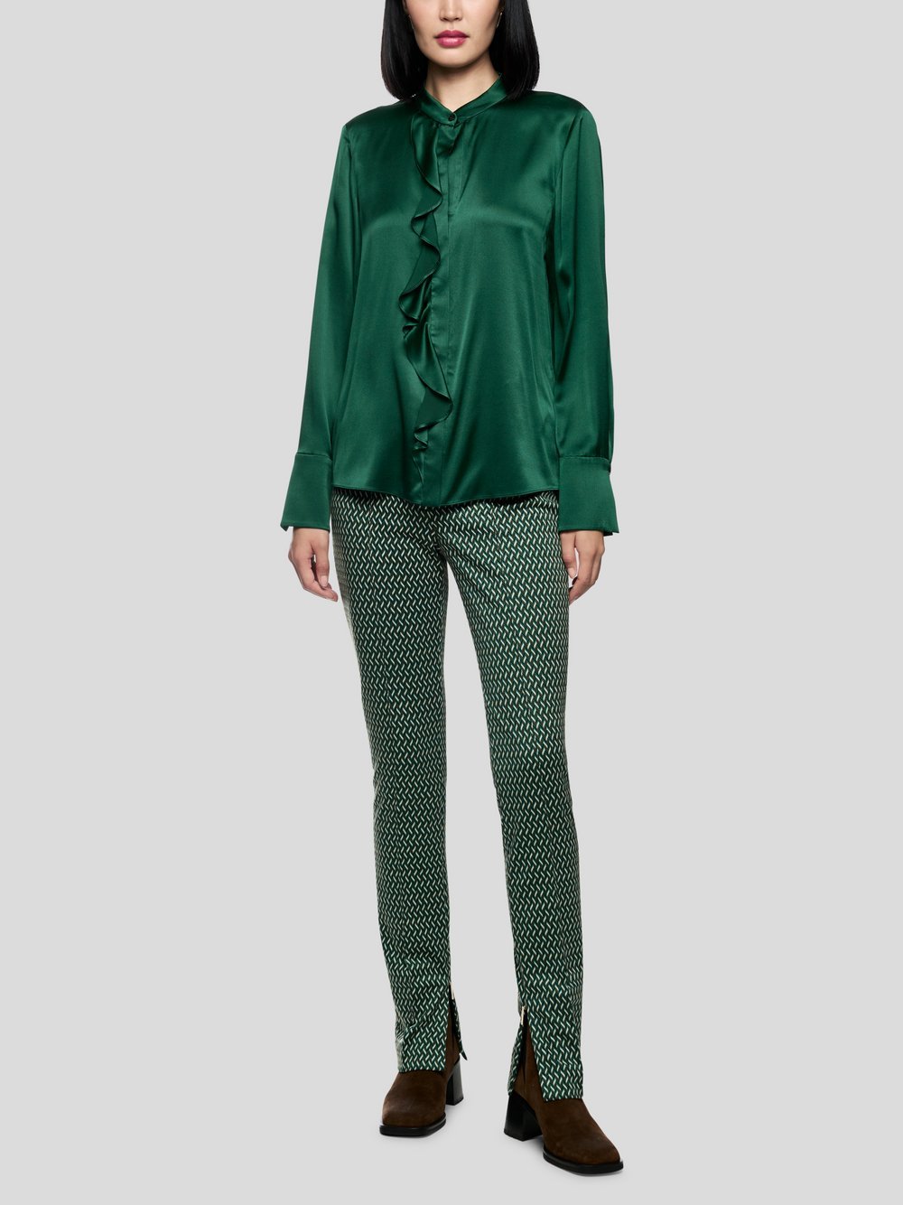 Marc Cain Bluse Damen Seide grün, 42