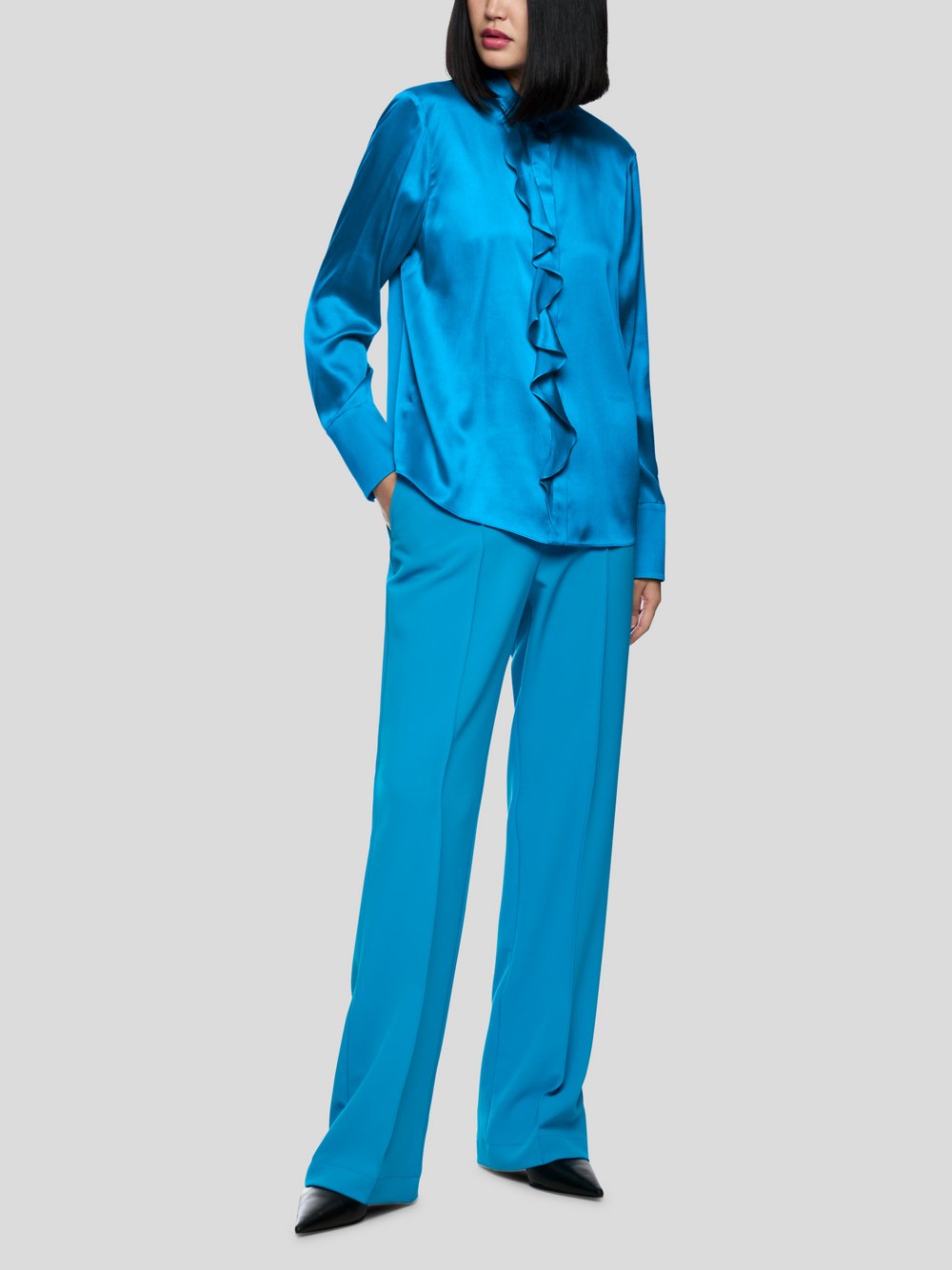 Marc Cain Bluse Damen Seide blau, 38