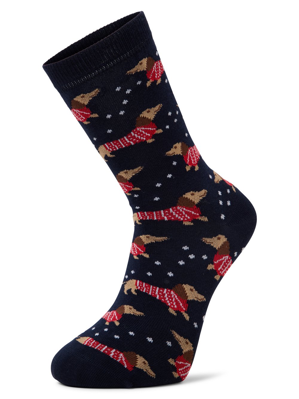 Marie Lund Feinstricksocken Damen Baumwolle mehrfarbig gemustert, 35-40