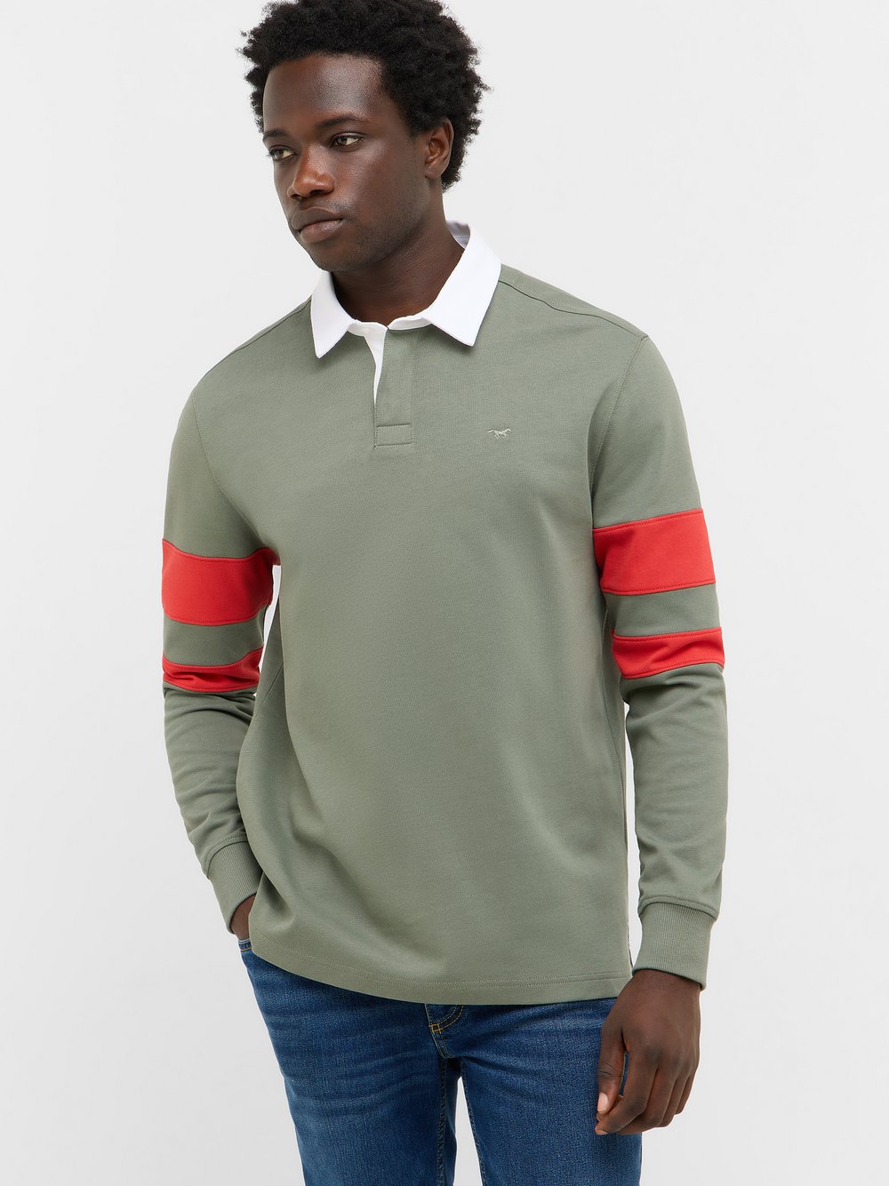 Mustang Sweatshirt Herren Baumwolle grün, M