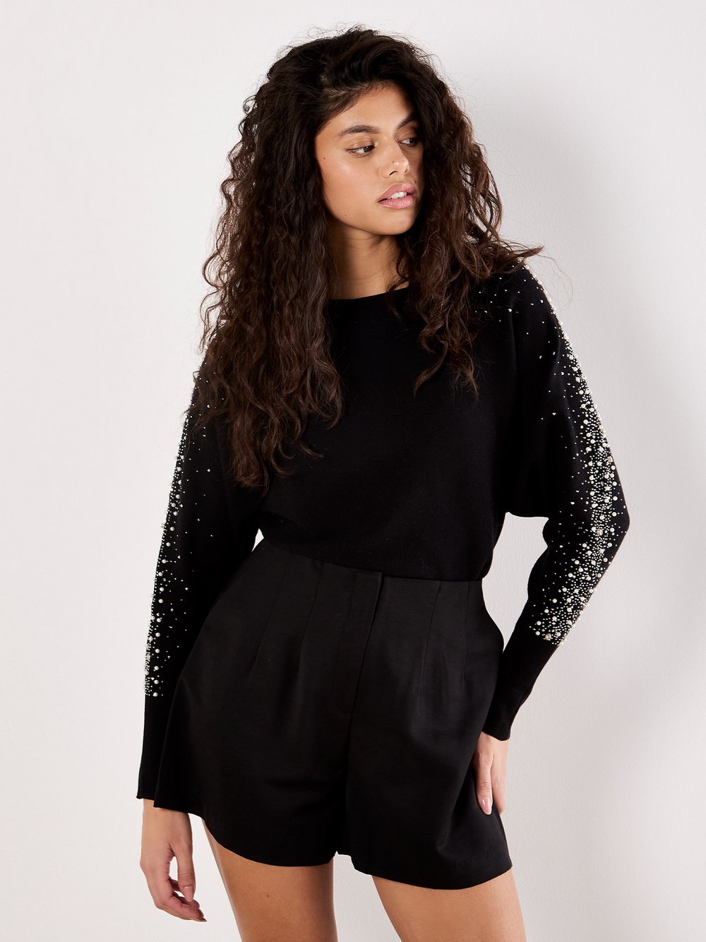 Apricot Pullover Damen Viskose schwarz, 40