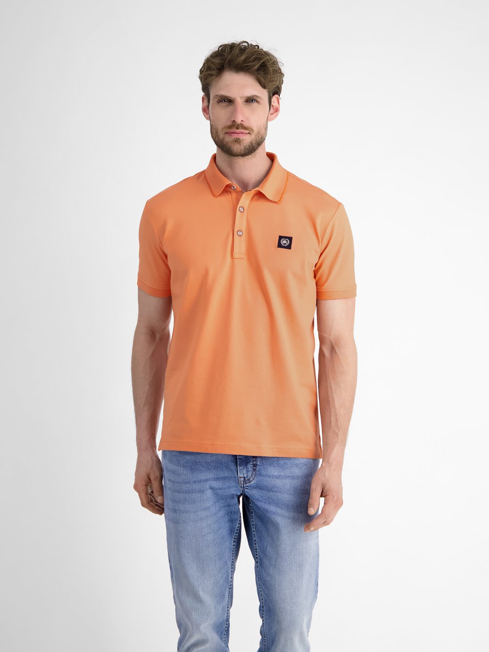 LERROS Poloshirt Herren Baumwolle orange, S