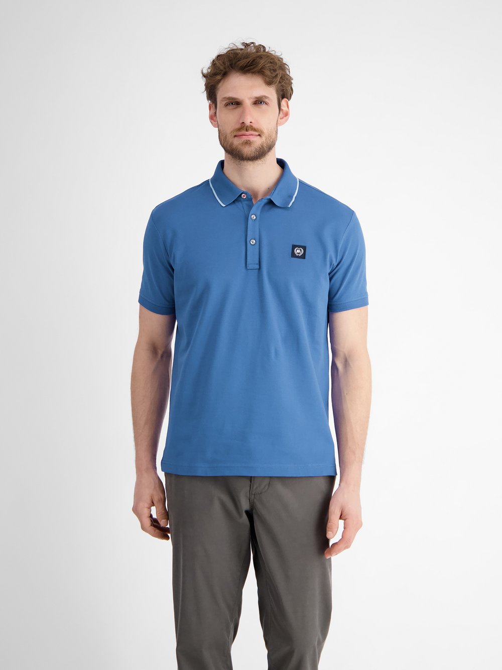 LERROS Poloshirt Herren Baumwolle blau, XXL