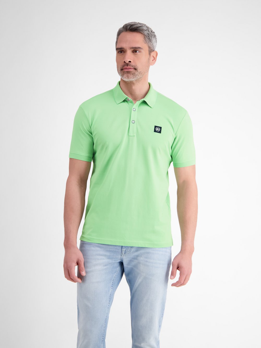 LERROS Poloshirt Herren Baumwolle grün, S
