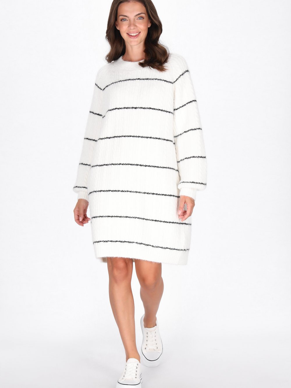 Usha Kleid Damen mehrfarbig gestreift, XL/XXL