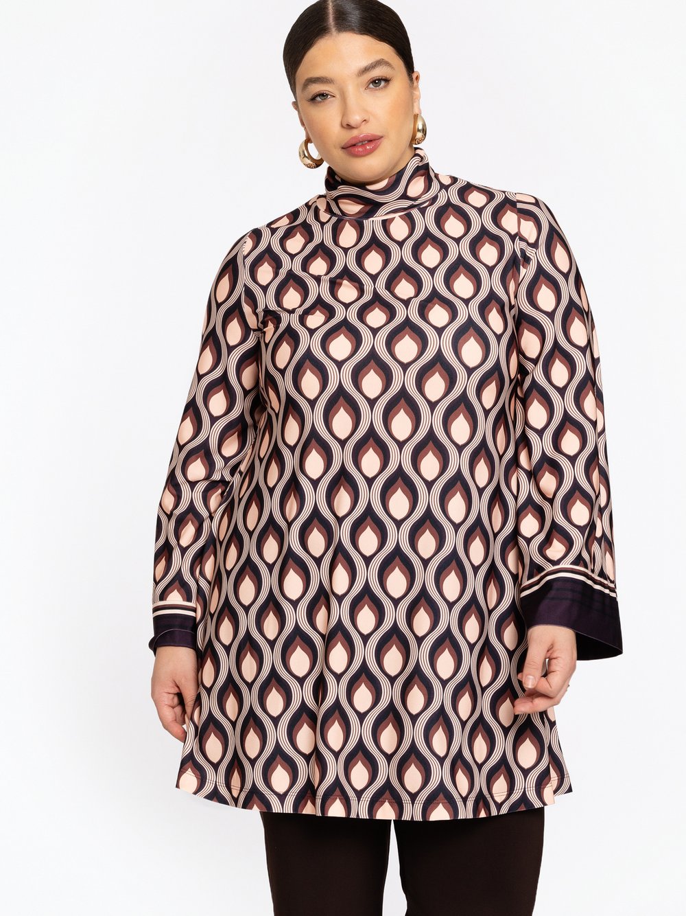 Thumbnail - YOEK Tunika Damen mehrfarbig bedruckt, 54-56