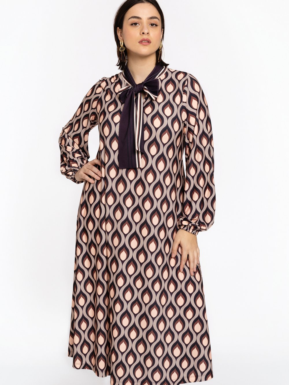 YOEK Kleid Damen mehrfarbig bedruckt, 46-48