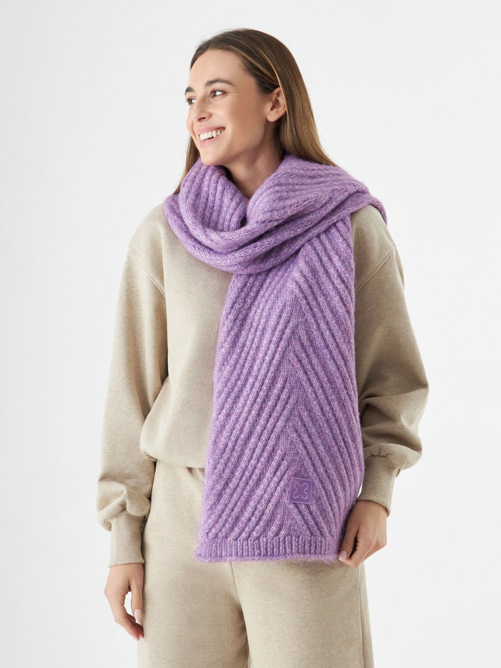 Codello Schal Damen lila gestreift, ONE SIZE