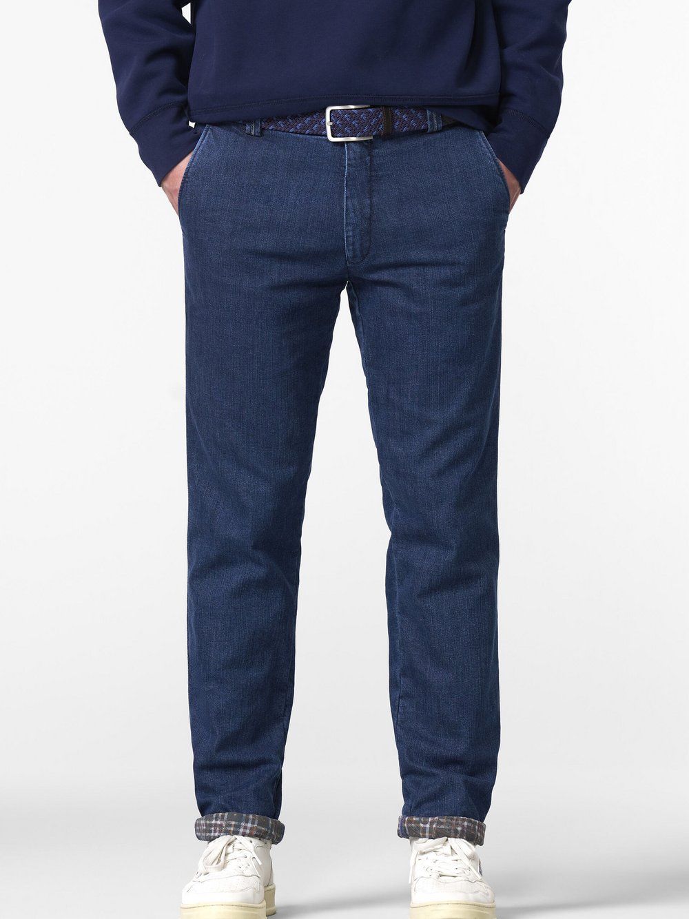 Thumbnail - MEYER Jeanshose Herren Baumwolle blau, 30